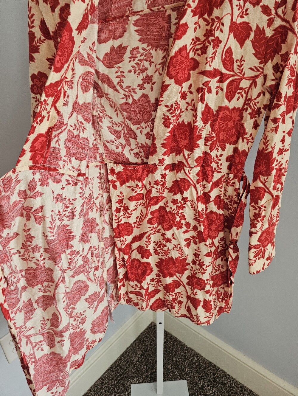 MANGO Women's Floral Wrap Dress Size 2 - Picture 7 of 10